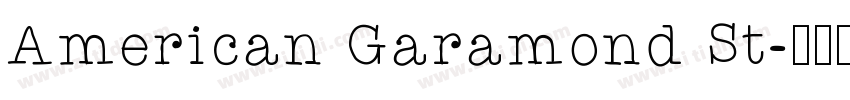 American Garamond St字体转换